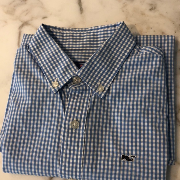 Vineyard Vines blue check whale shirt button down - Picture 5 of 5